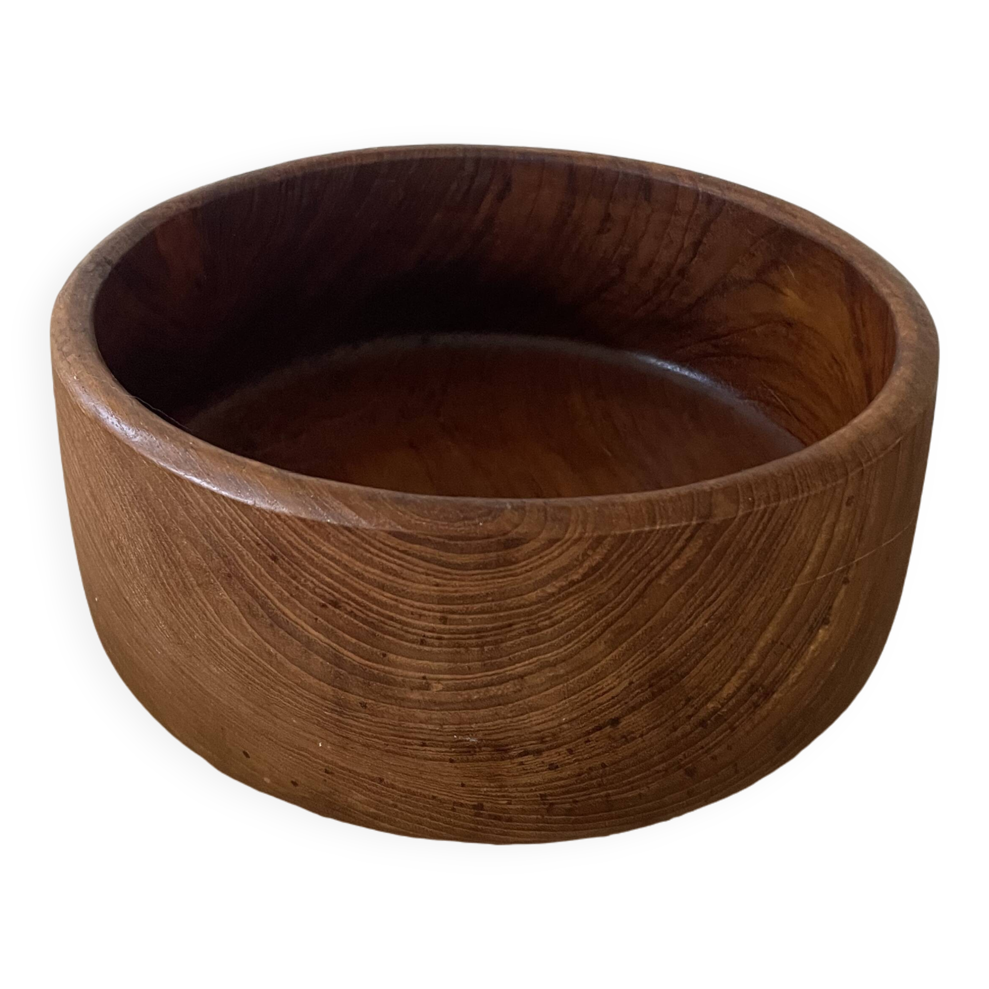 Vintage teak coupe salad bowl