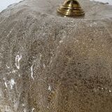Ceiling light in frosted glass and brass, 1970s