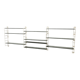 Etagère string style tomado 2m30 4 échelles dorées 10 plateaux noirs 1960