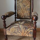 20th century neo-Renaissance style walnut armchair