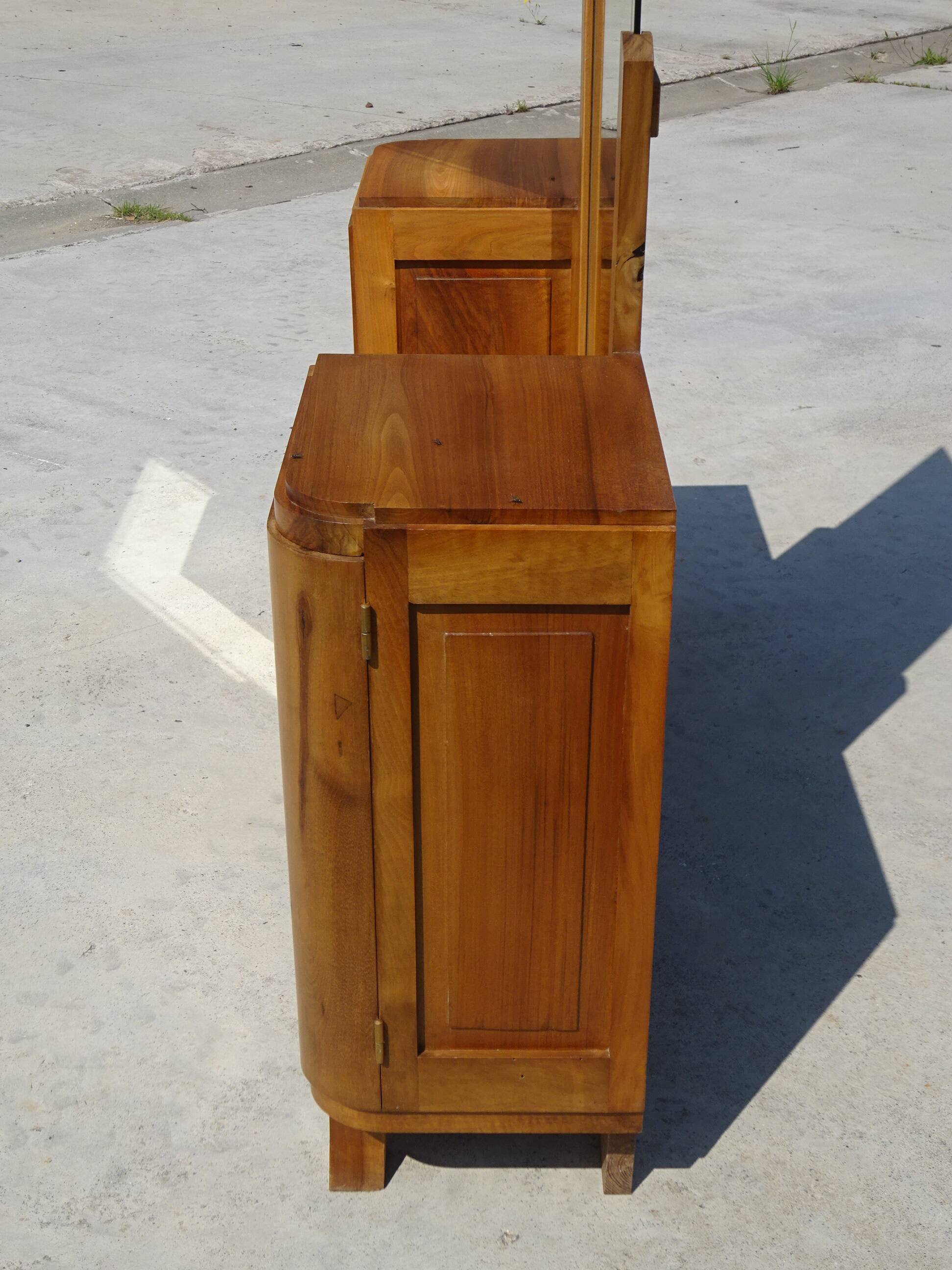 Small Art Deco dressing table in light wood