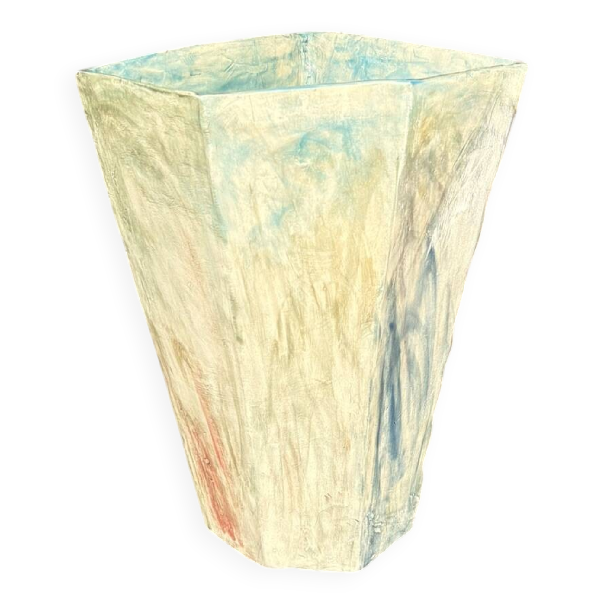 Vintage Brutalist Vase Signed Modern Contemporary Ceramics 70 Signed LB