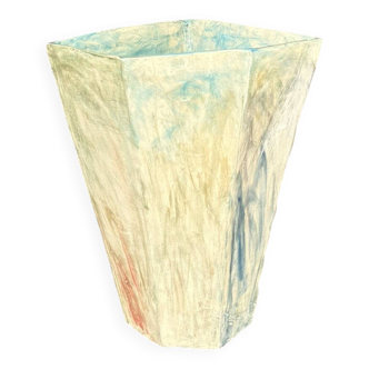 Vintage Brutalist Vase Signed Modern Contemporary Ceramics 70 Signed LB