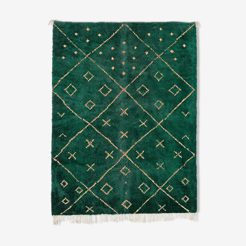 Tapis marocain moderne vert art contemporain 280x370cm