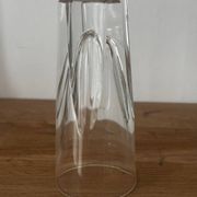 Set of 6 bistro glasses, possibly crystal, made in Italy.