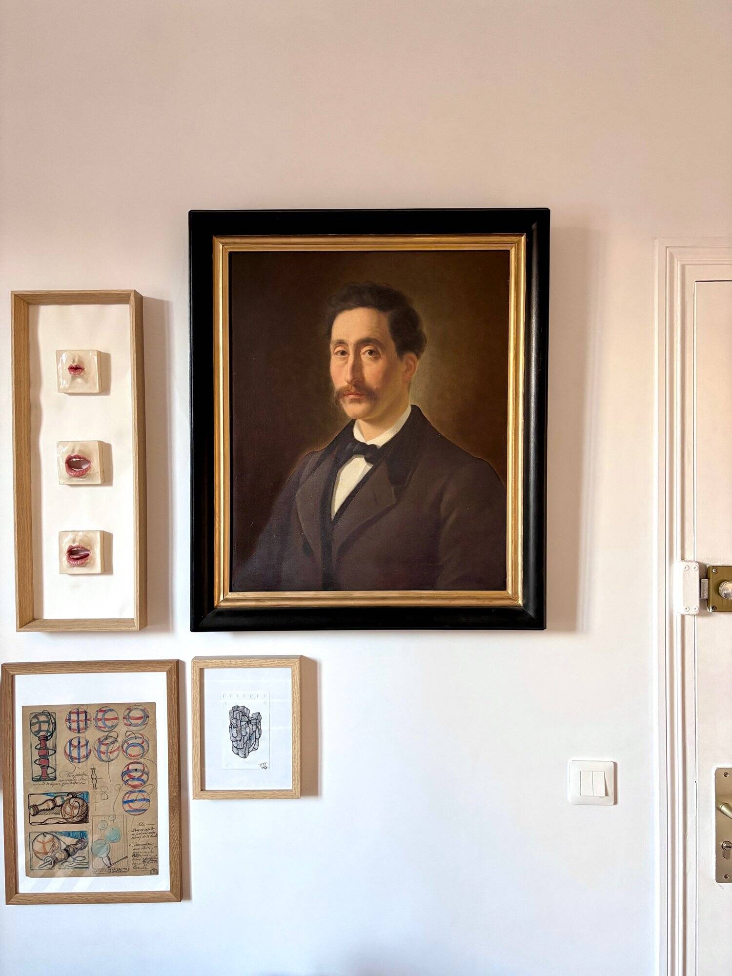 "Alphonse" - Portrait, oil painting on framed canvas - 1864, ☐ 76 x 65 cm