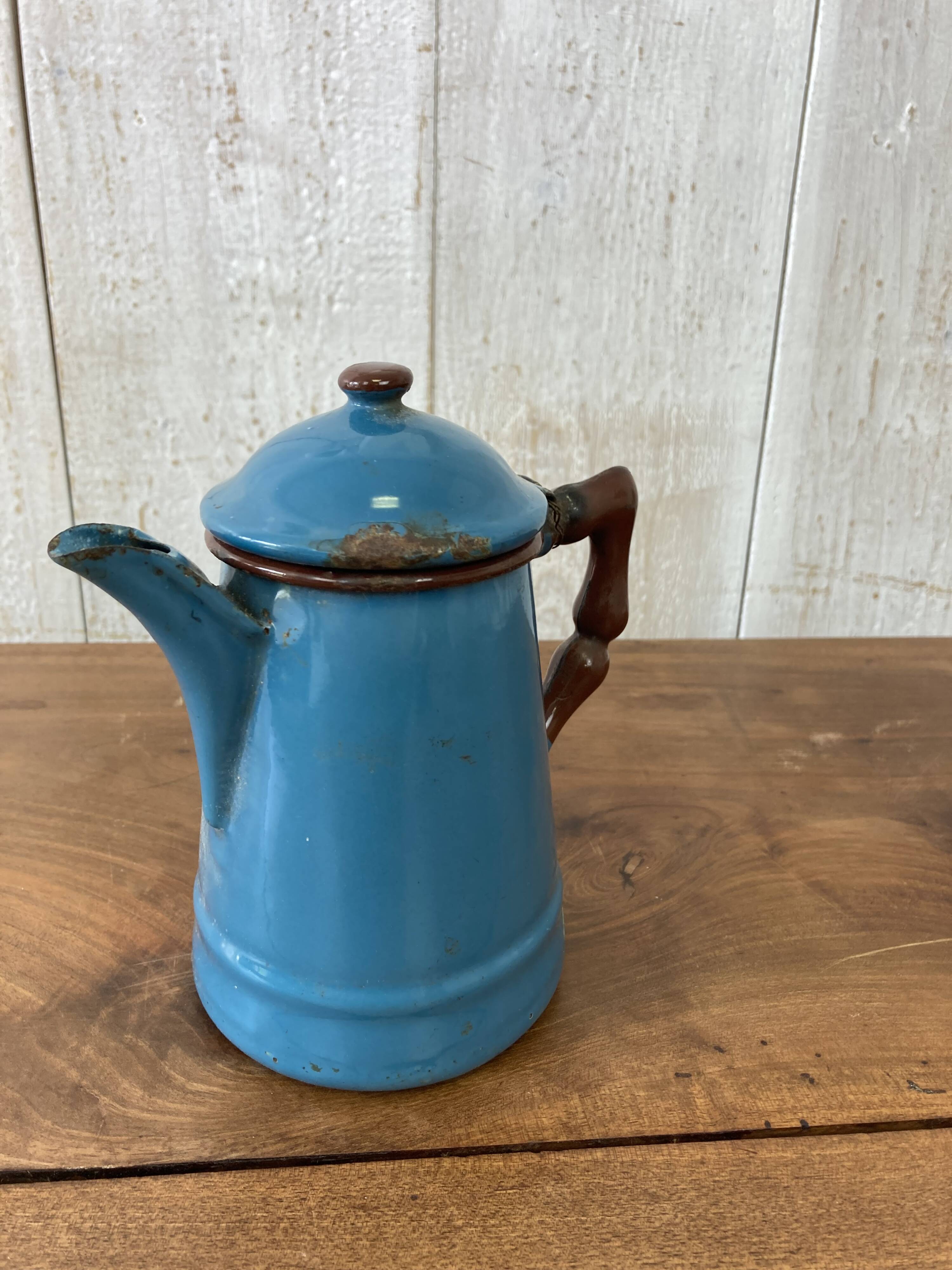 Vintage enameled coffee pot