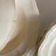 Set of 8 flat plates Ivory from Sarreguemines to godrons 24.5cm