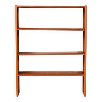 Bibliothèque scandinave en chêne et teck avec étagères réglables