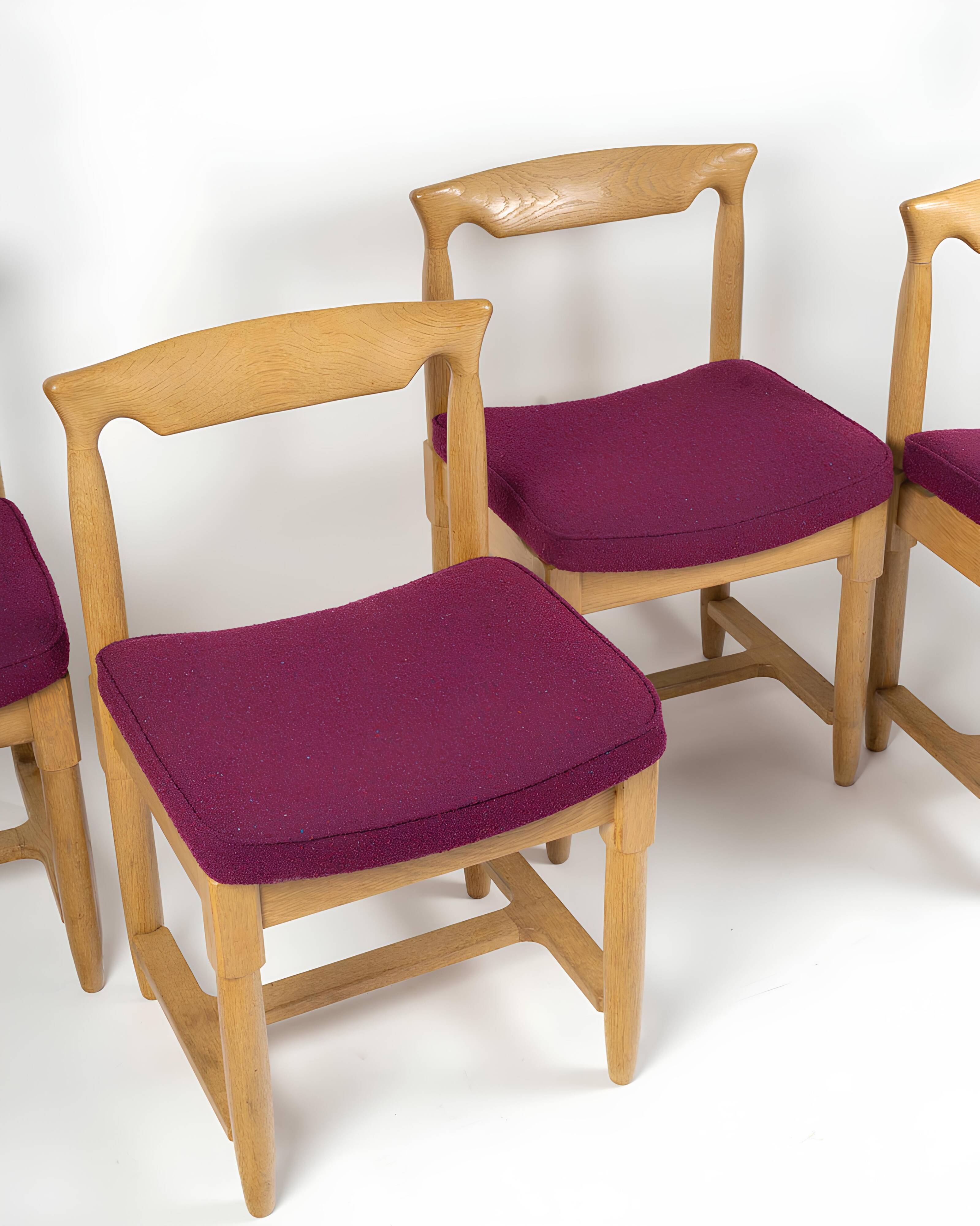 Guillerme and Chambron for Your Home, Set of 4 chairs 1960s