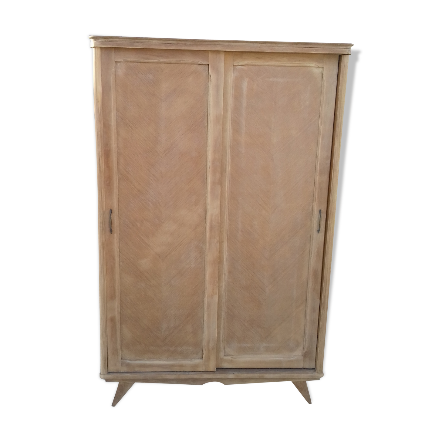 Cabinet feet compass 2 sliding doors wooden gross vintage