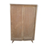 Cabinet feet compass 2 sliding doors wooden gross vintage
