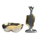 Candleholder and Bowl by David Marshall in Aluminum and Brass, UK 1970s