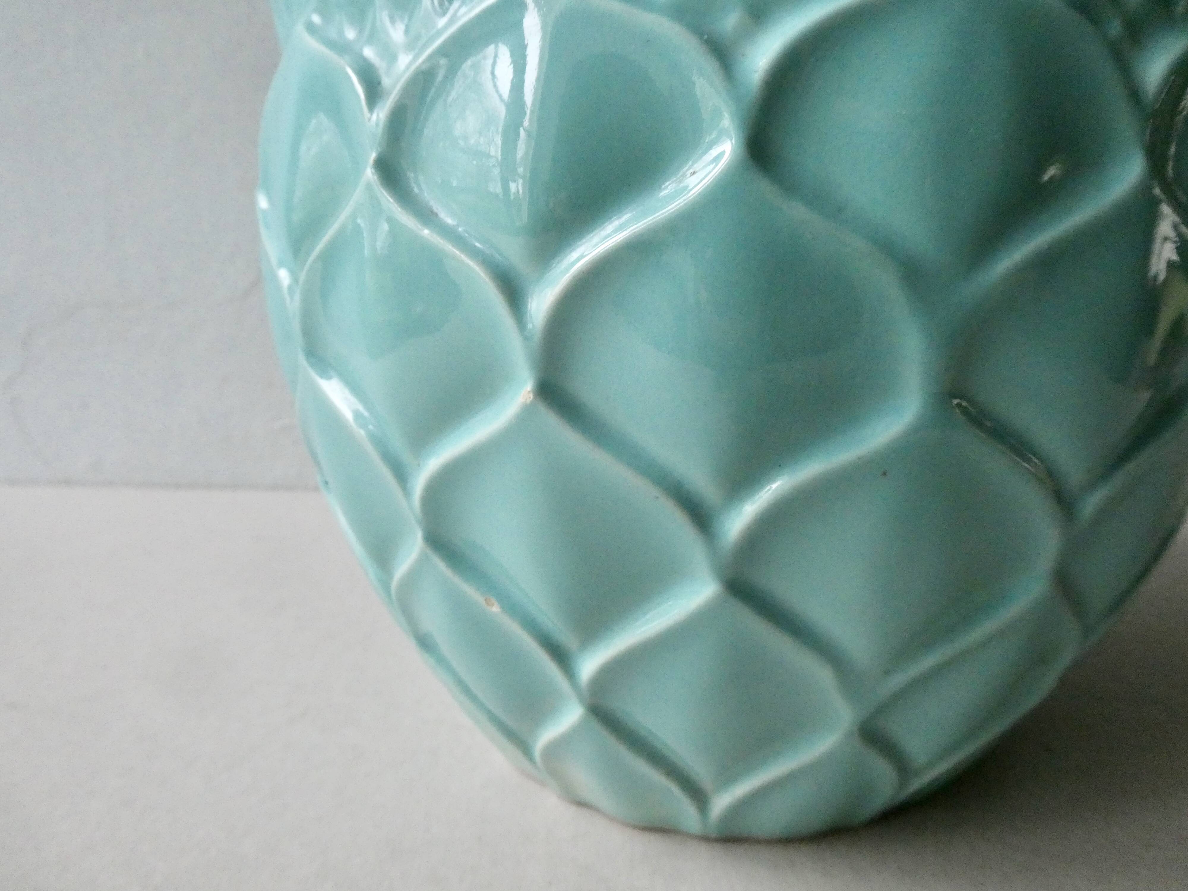 Ceramic pot cover Saint Clément France, artichoke model