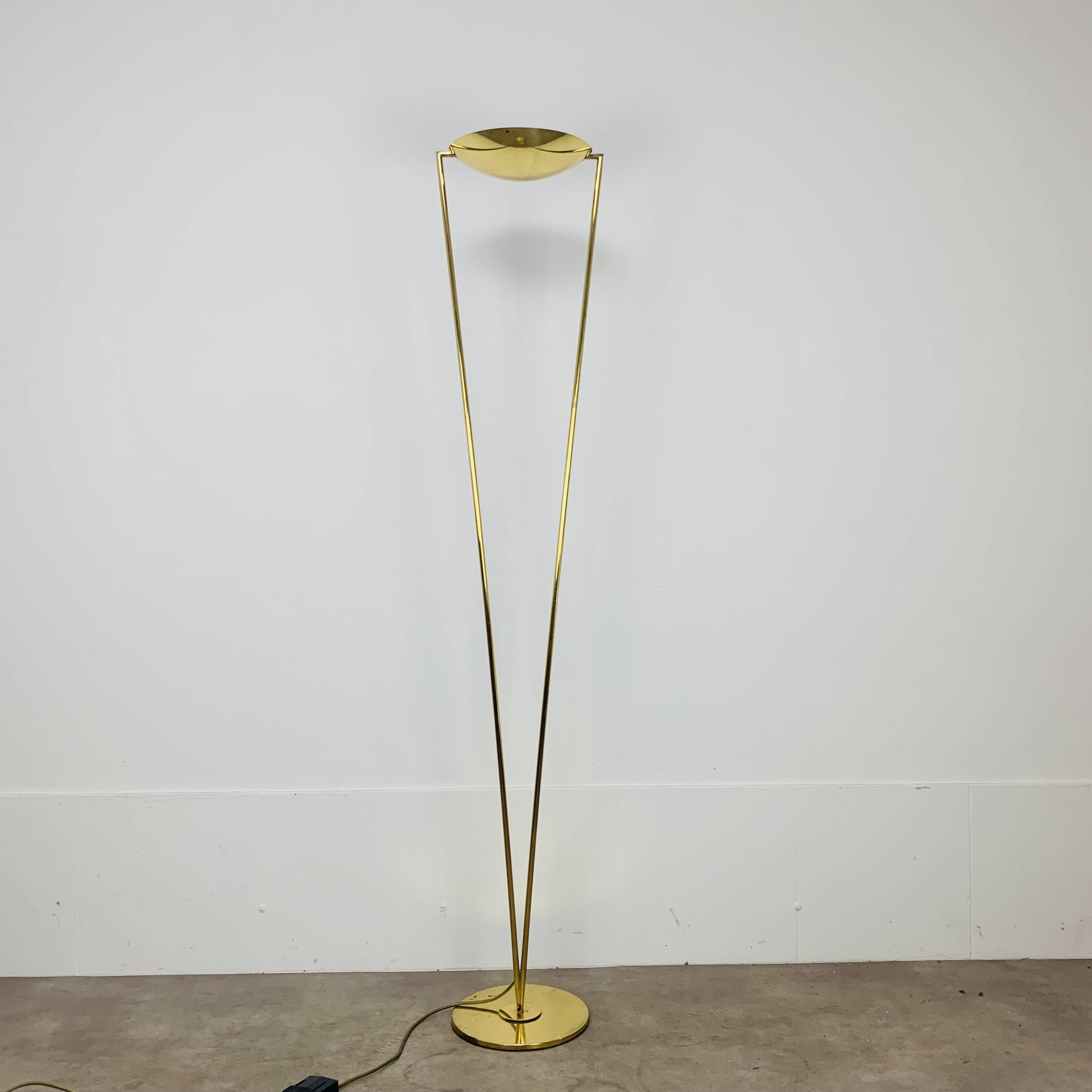 Victory Floor Lamp by Studio Artoff, Gold Brass, 1980s