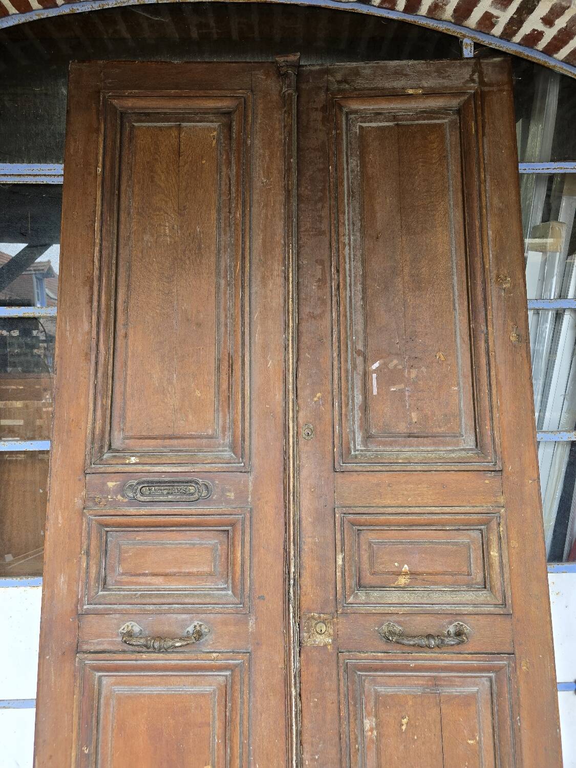 Double oak front door