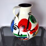Vase painted by Peter Robert Keil, signed, Germany, 1984