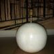 Ceramic lamp foot, iridescent white