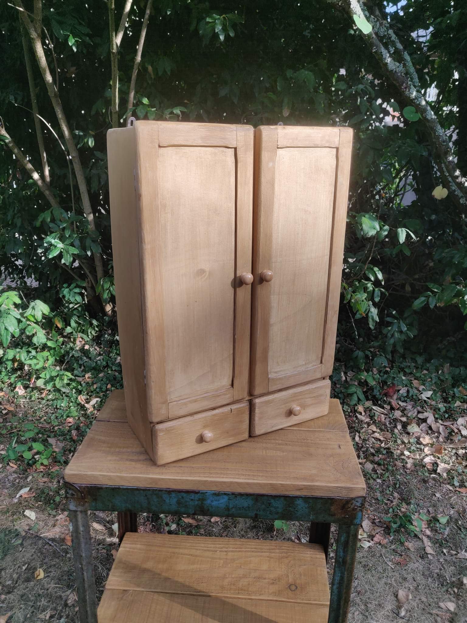 Old wooden wall cabinet
