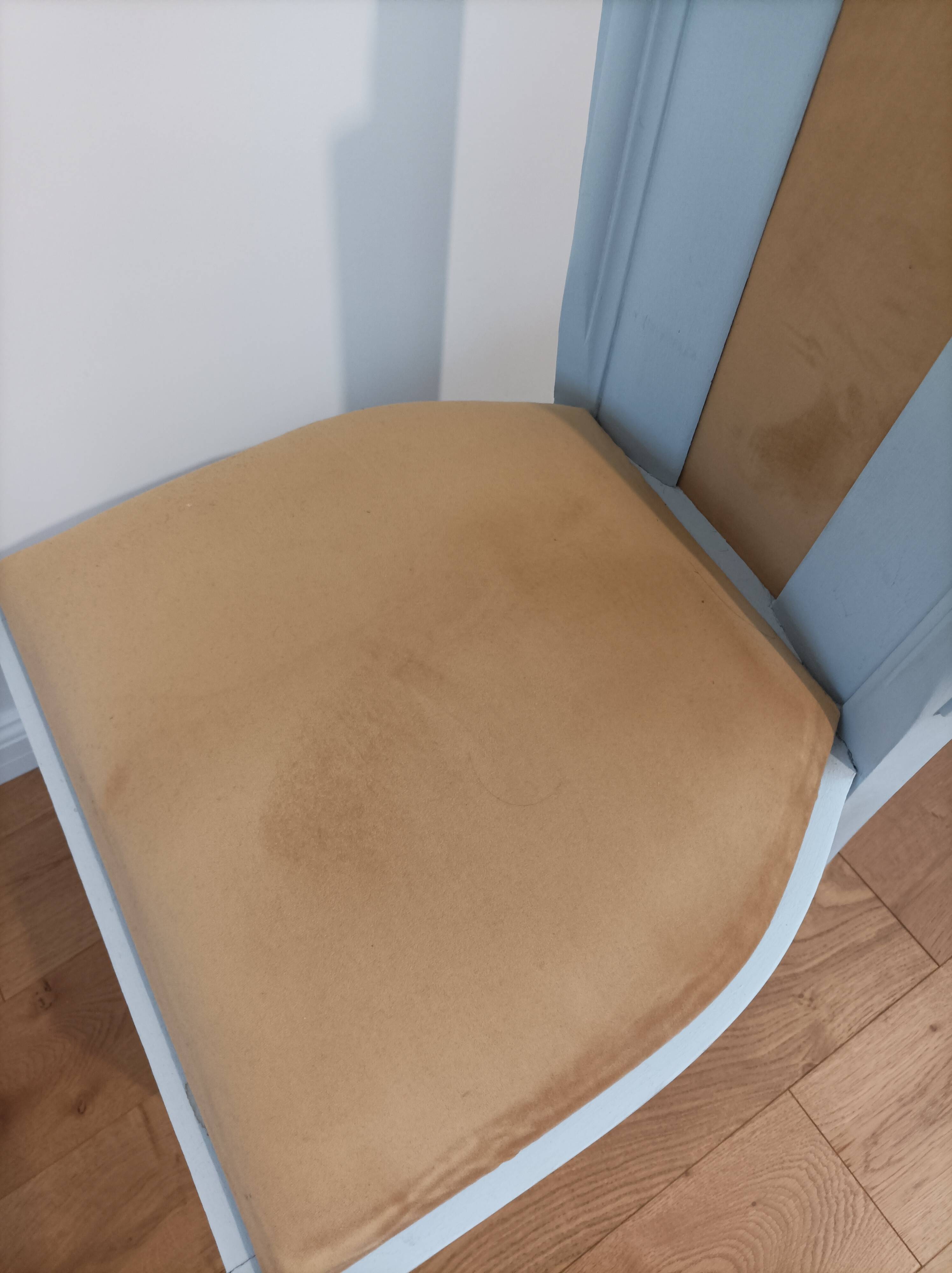 Pair of vintage 1930s chairs in wood and velvet (Art Deco style)