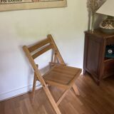 Chaise pliante en hêtre année 60