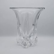 Art Vannes France - Large Sculptural Free-Form Vase - Solid Crystal 1950