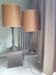 Pair of vintage/classic chic lamps in patinated metal