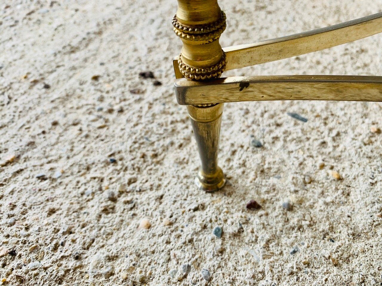 Coffee table in green marble and brass circa 50/60