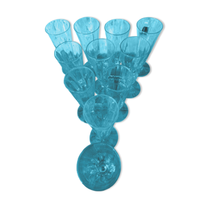 9 flutes sans pied verre