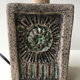 Stone and ceramic bedside lamp.