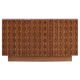 Contemporary Pair of Italian Sideboards Made of Solid Wood and Travertine