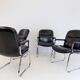Set of 4 leather office chairs by Grahl