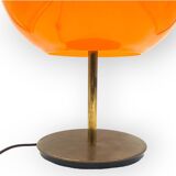 Mid-century modern orange glass Table lamp, Vistosi Italy, 1960s