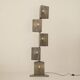 Modernist 5-light movable floor lamp in perforated metal, circa 1980
