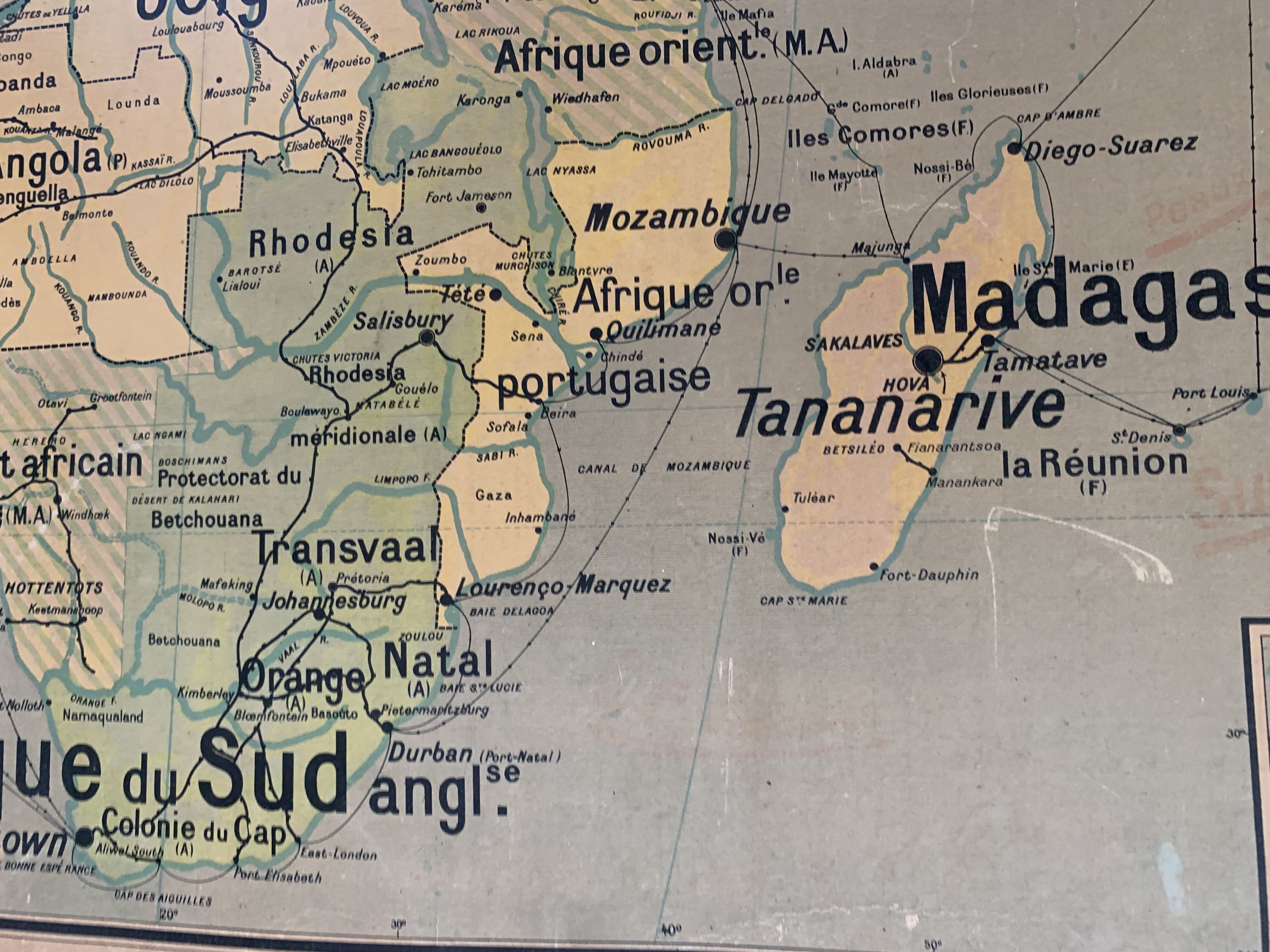 Old map Political Africa - n°17 and 17 bis by Vidal Lablache