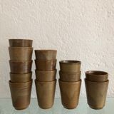 14 vintage sandstone Digoin cups
