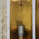 Pair of glass and brass wall lights by Carl Fagerlund for Orrefors, 1960.