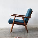 Scandinavian GE270 Lounge Chair in Solid Teak by Hans Wegner for Getama, 1960s