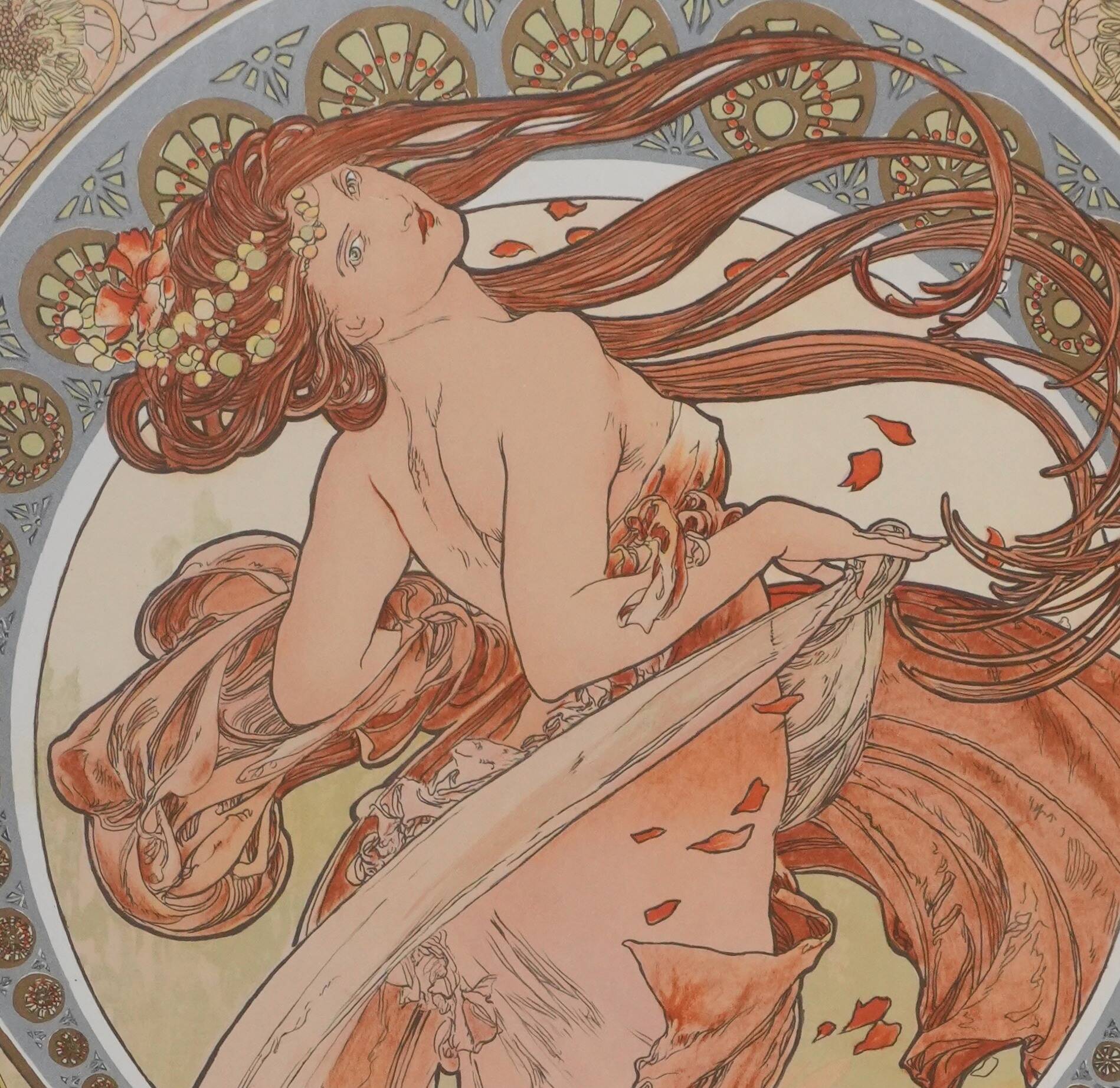 Alphonse Mucha: The Arts, Dance, signed lithograph
