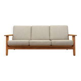 Canapé en chêne, design danois, années 1960, designer : Hans J. Wegner, fabricant : Get