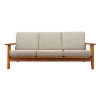 Canapé en chêne, design danois, années 1960, designer : Hans J. Wegner, fabricant : Get