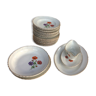 Table service 29 pieces Orchies Moulin des Loups - vintage