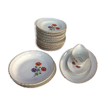 Table service 29 pieces Orchies Moulin des Loups - vintage