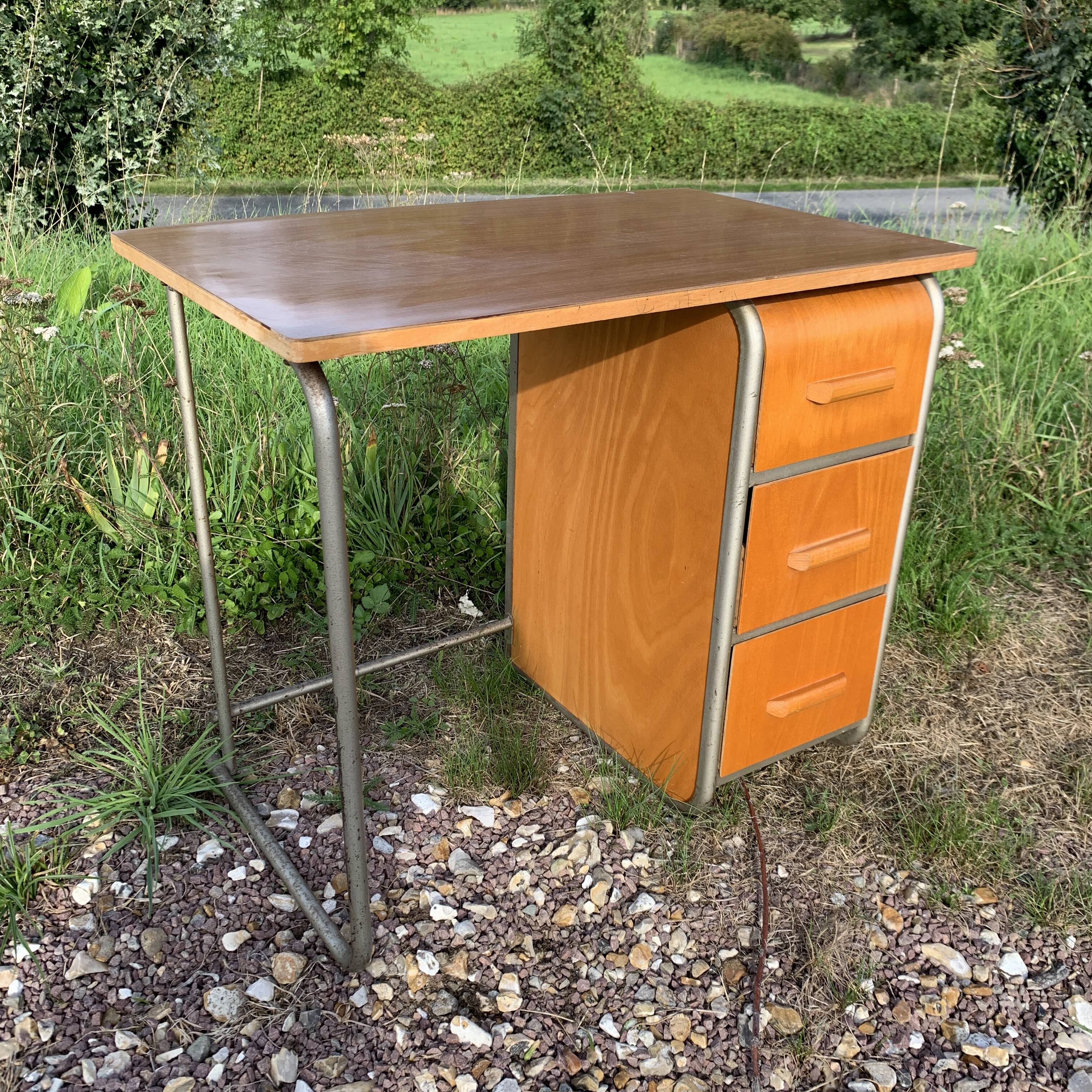 Child desk with drawer box 1950