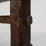 Rustic Spanish dining table, handmade in oak, 16th century