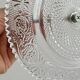 Vintage pressed glass presentation platter