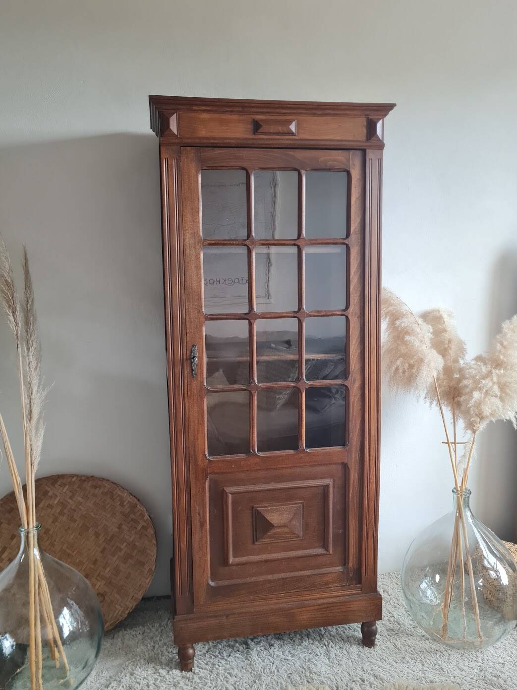 Antique glass-fronted Parisian wardrobe