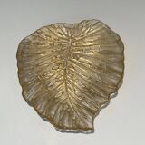Leaf-shaped ashtray in Murano crystal