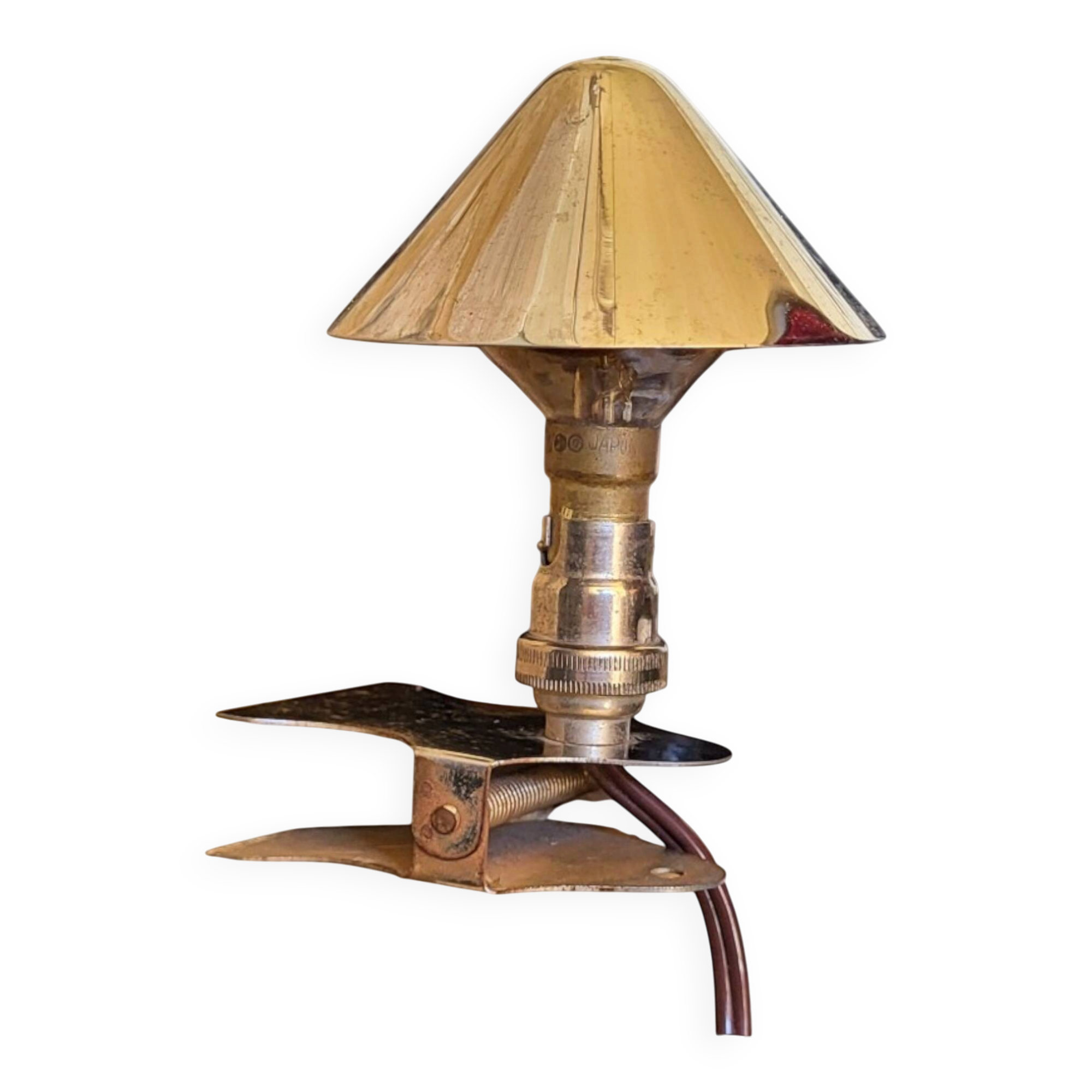 70s mushroom clip lamp