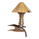 70s mushroom clip lamp